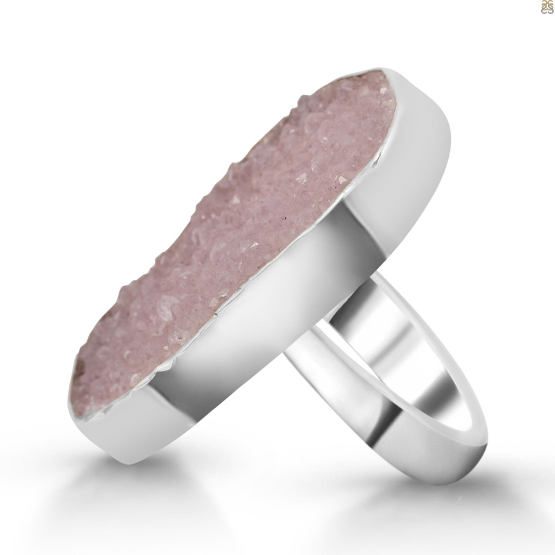 Natural Druzy Adjustable Ring-ADJ-R DRZ-2-14
