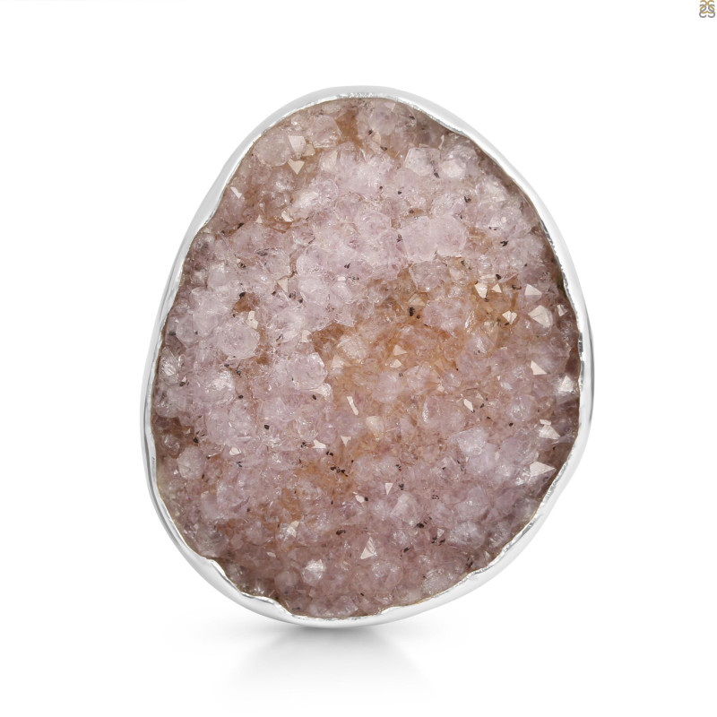 Natural Druzy Adjustable Ring-ADJ-R DRZ-2-15