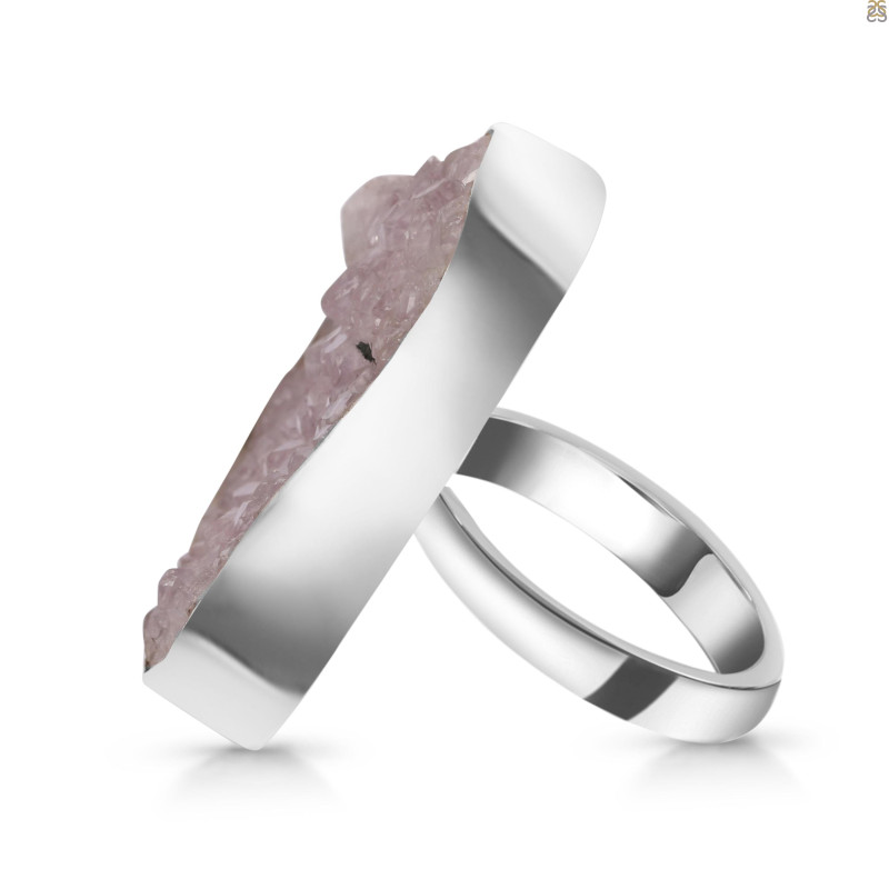 Natural Druzy Adjustable Ring-ADJ-R DRZ-2-17