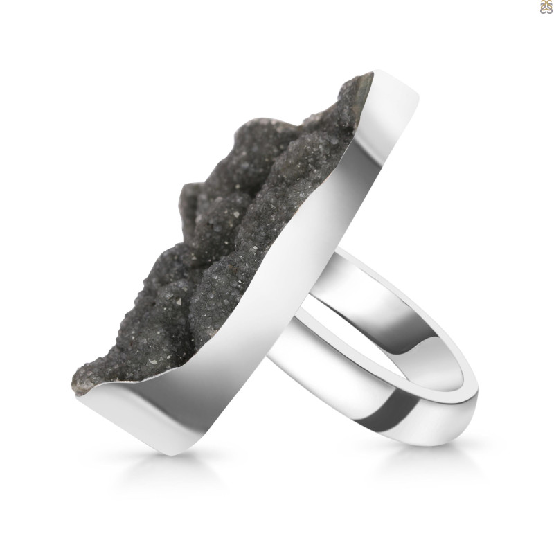 Natural Druzy Adjustable Ring-ADJ-R DRZ-2-19