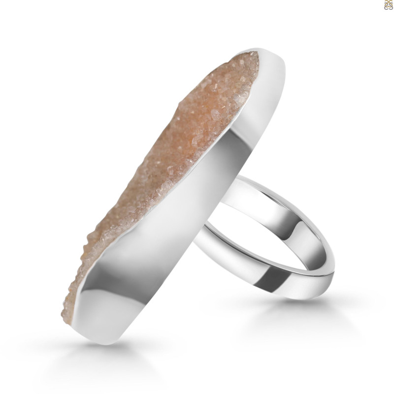 Natural Druzy Adjustable Ring-ADJ-R DRZ-2-20