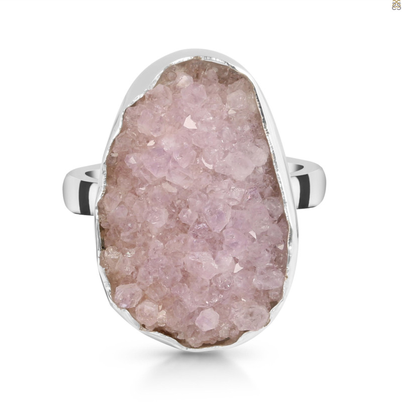 Natural Druzy Adjustable Ring-ADJ-R DRZ-2-21