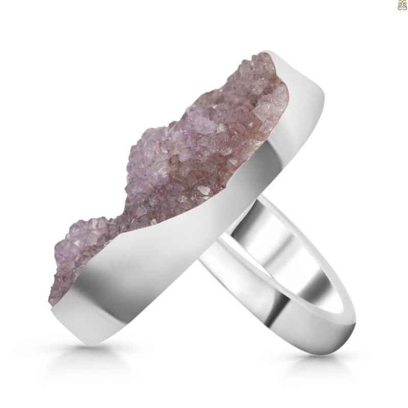Natural Druzy Adjustable Ring-ADJ-R DRZ-2-22