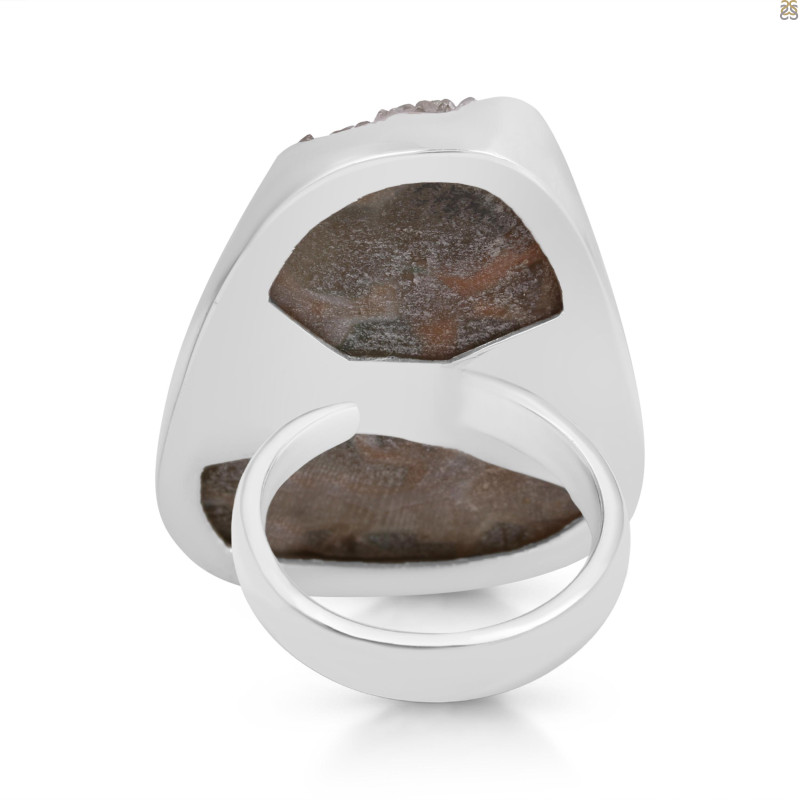 Natural Druzy Adjustable Ring-ADJ-R DRZ-2-26