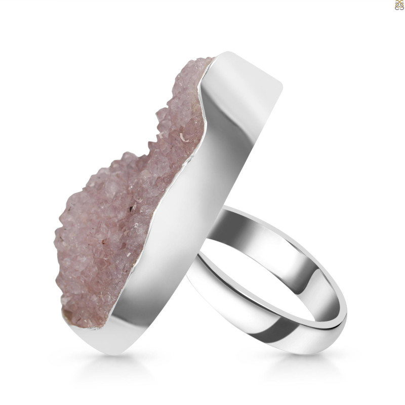 Natural Druzy Adjustable Ring-ADJ-R DRZ-2-41