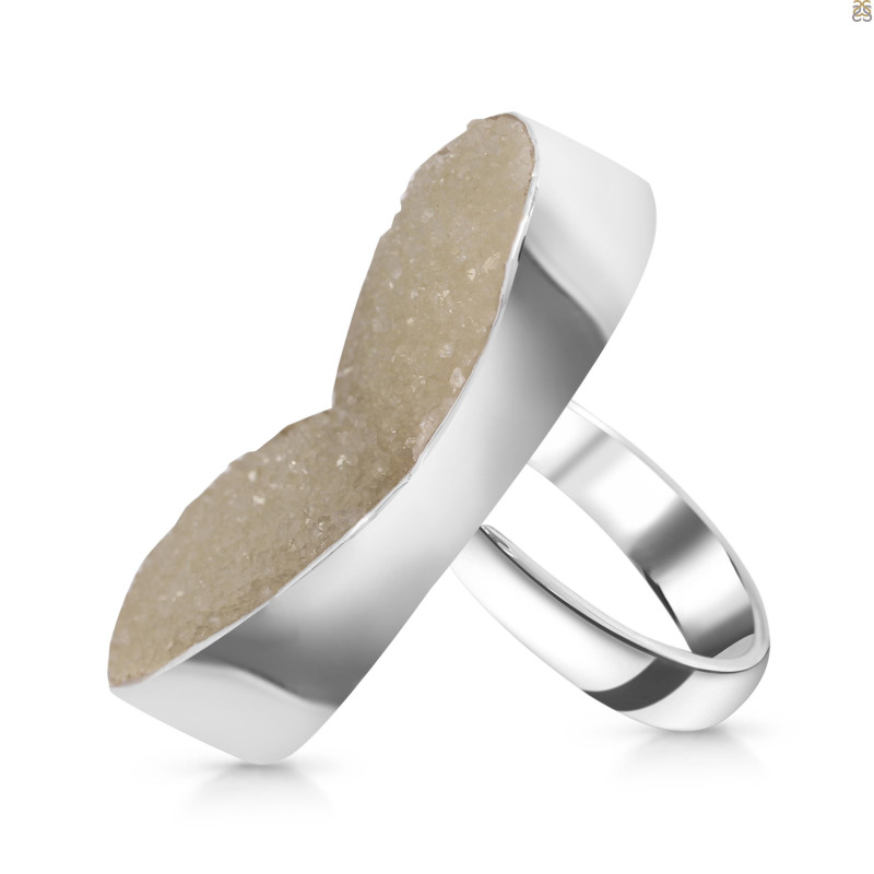 Natural Druzy Adjustable Ring-ADJ-R DRZ-2-5
