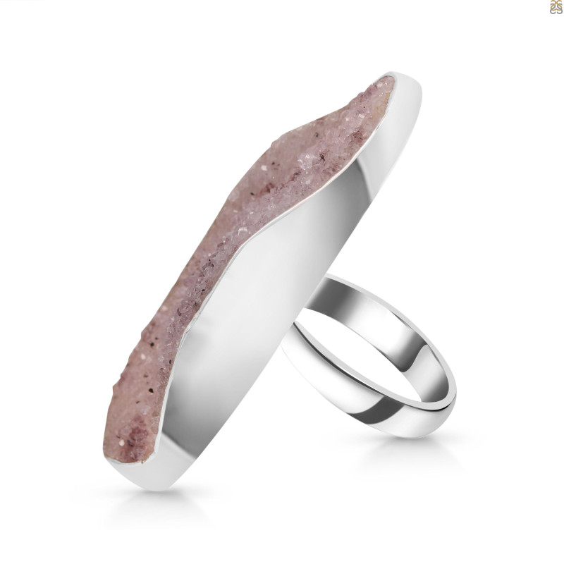 Natural Druzy Adjustable Ring-ADJ-R DRZ-2-8