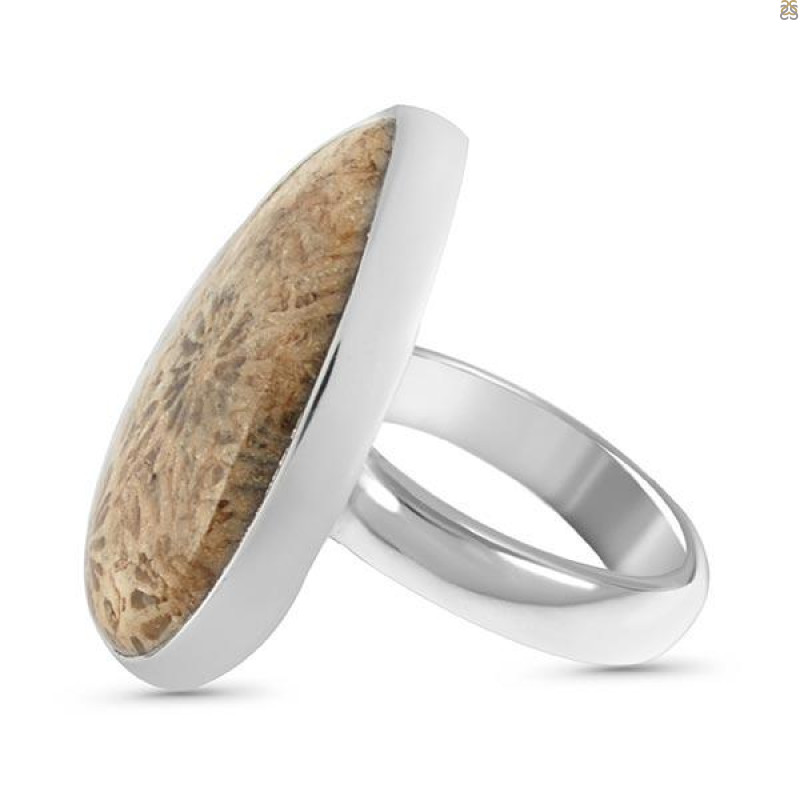 Fossilized Coral Adjustable Ring-ADJ-R FSC-2-13