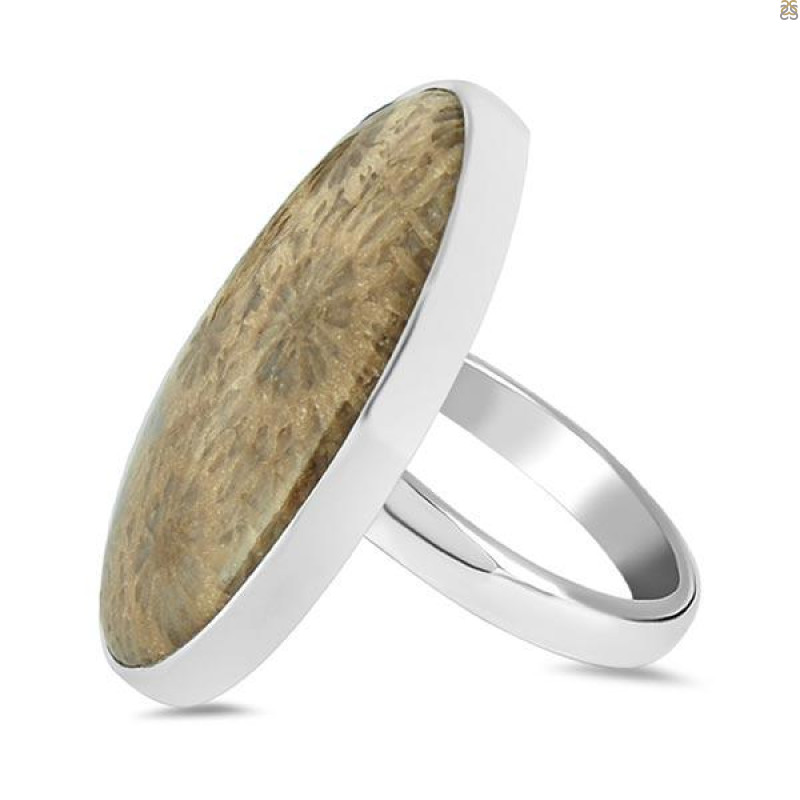 Fossilized Coral Adjustable Ring-ADJ-R FSC-2-46
