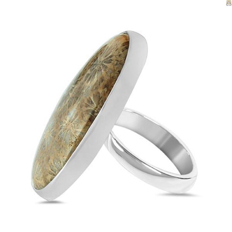 Fossilized Coral Adjustable Ring-ADJ-R FSC-2-47