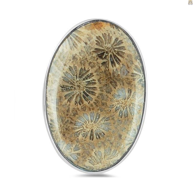 Fossilized Coral Adjustable Ring-ADJ-R FSC-2-47
