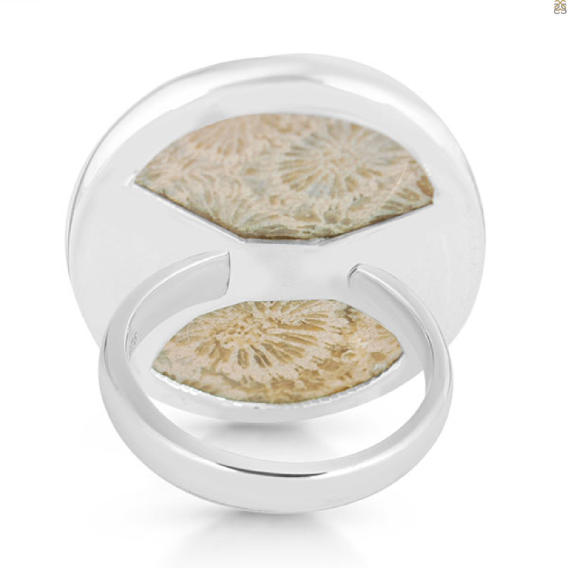 Fossilized Coral Adjustable Ring-ADJ-R FSC-2-79