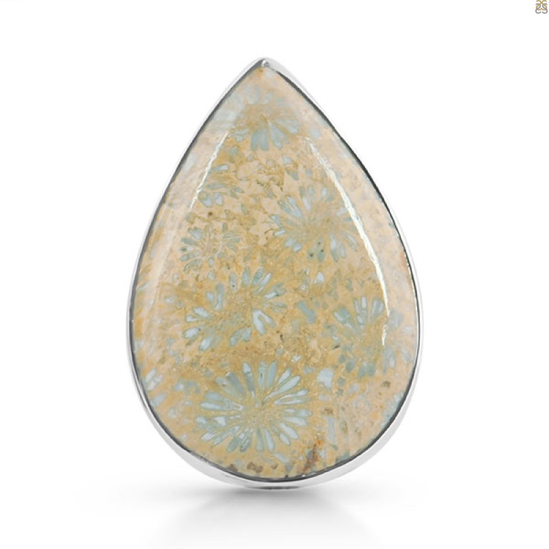 Fossilized Coral Adjustable Ring-ADJ-R FSC-2-80