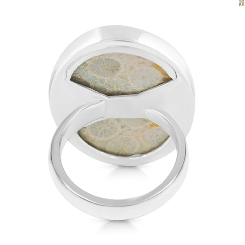 Fossilized Coral Adjustable Ring-ADJ-R FSC-2-81