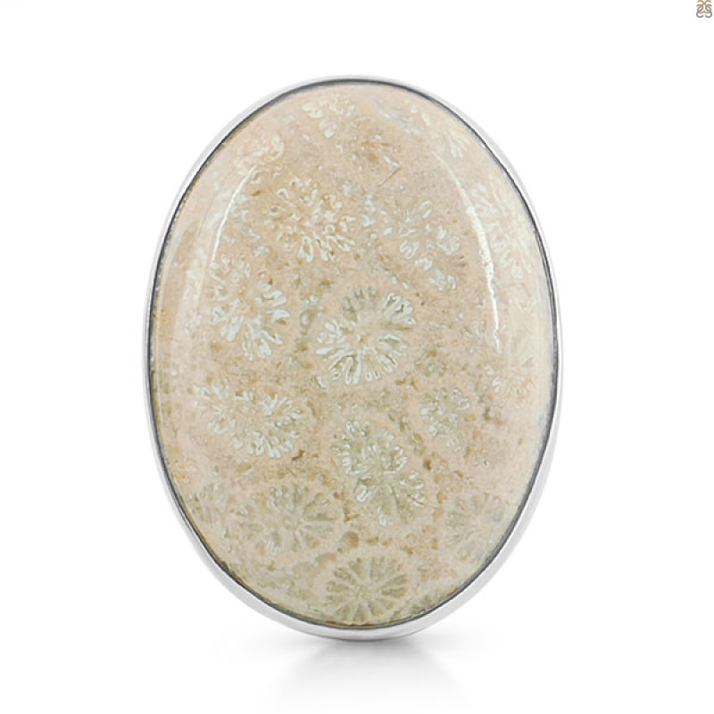 Fossilized Coral Adjustable Ring-ADJ-R FSC-2-86