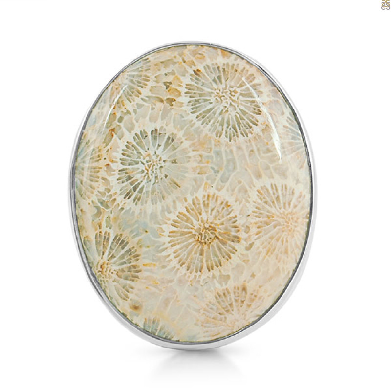 Fossilized Coral Adjustable Ring-ADJ-R FSC-2-90