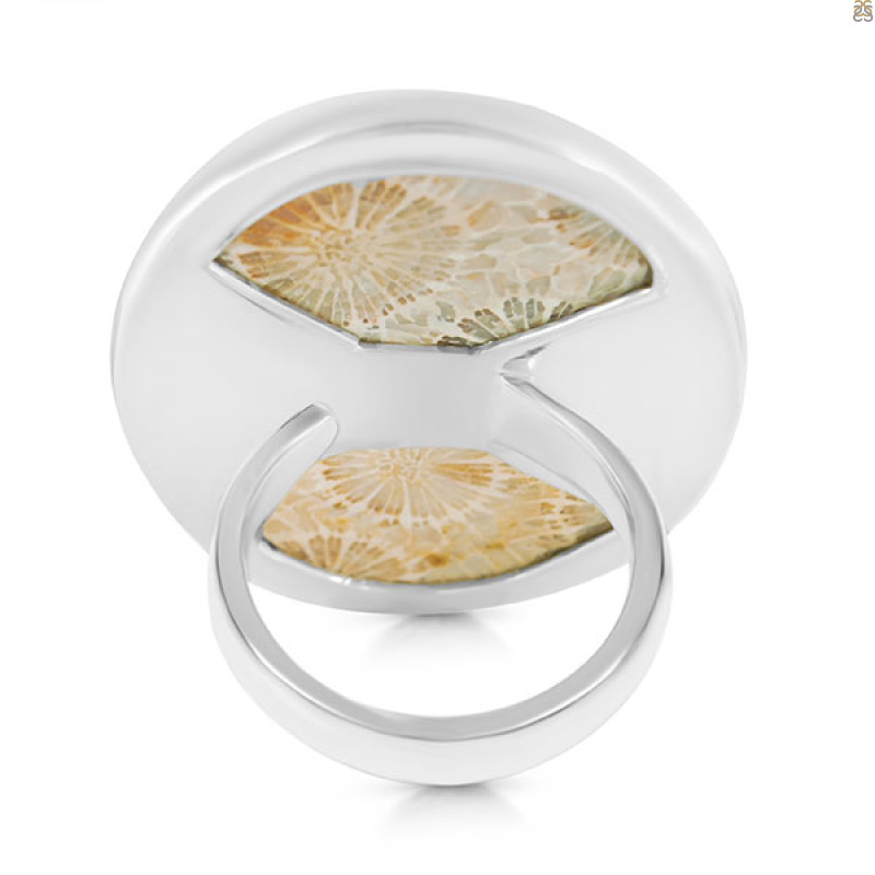 Fossilized Coral Adjustable Ring-ADJ-R FSC-2-90