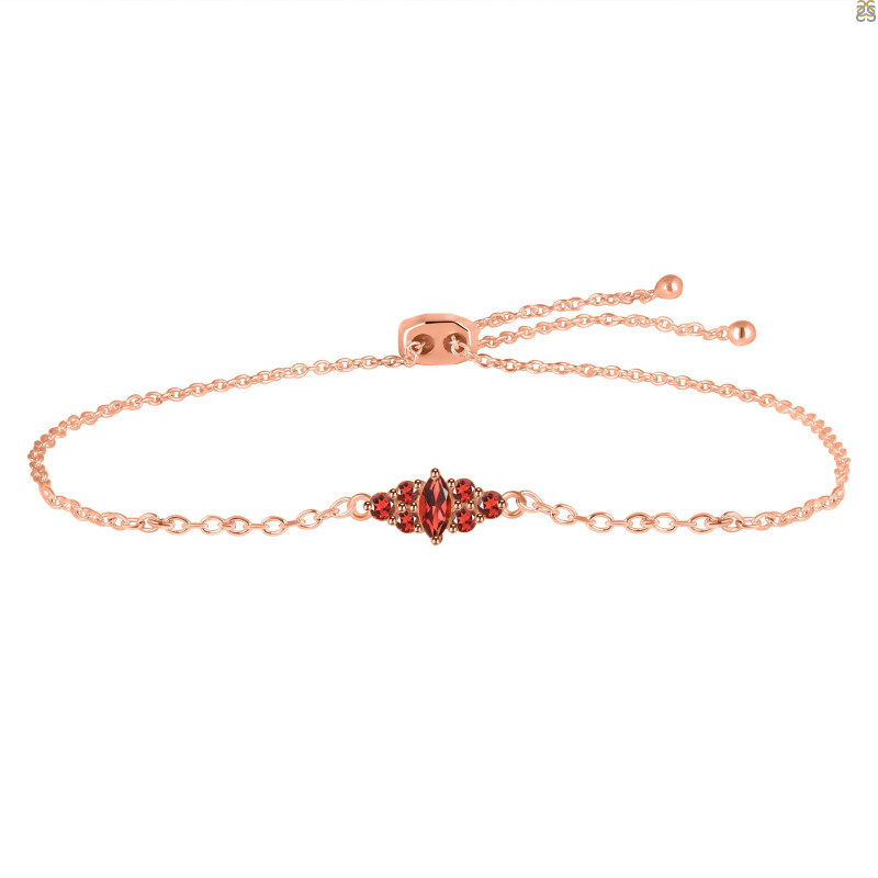 Garnet Bracelet With Adjustable Camera Lock GAR-RDB-142.