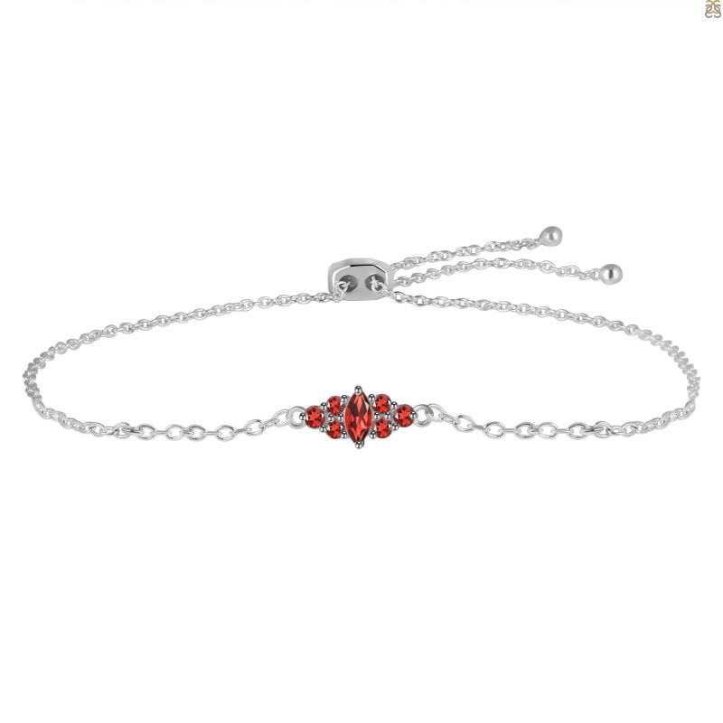 Garnet Bracelet With Adjustable Camera Lock GAR-RDB-142.