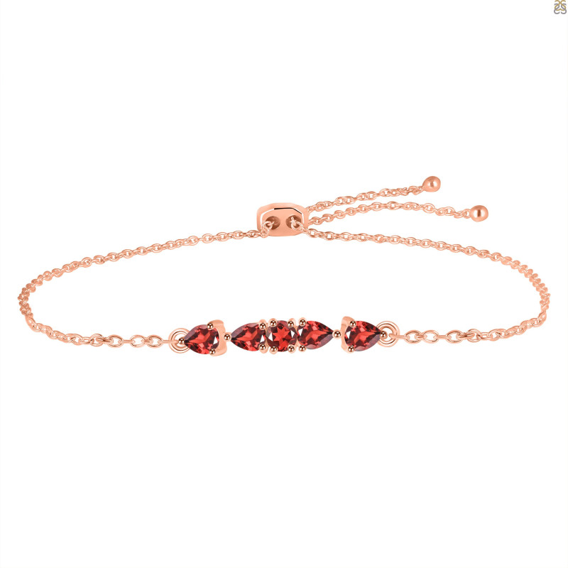 Garnet Bracelet With Adjustable Camera Lock GAR-RDB-150.