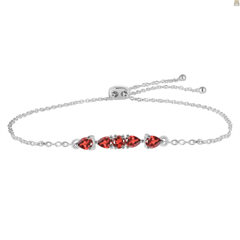 Garnet Bracelet With Adjustable Camera Lock GAR-RDB-150.
