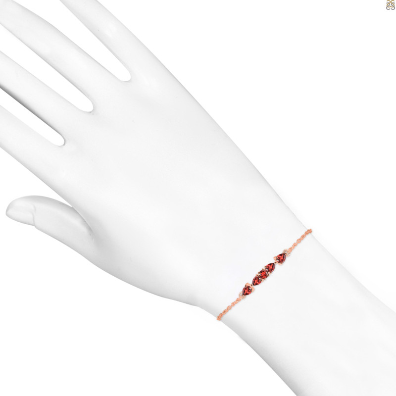 Garnet Bracelet With Adjustable Camera Lock GAR-RDB-150.