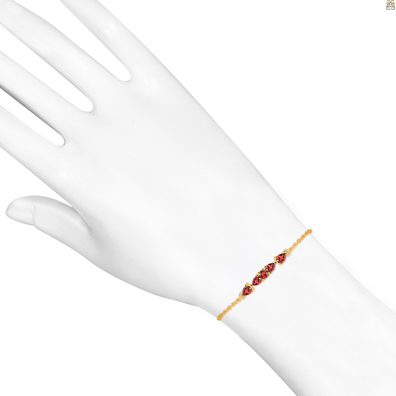 Garnet Bracelet With Adjustable Camera Lock GAR-RDB-150.