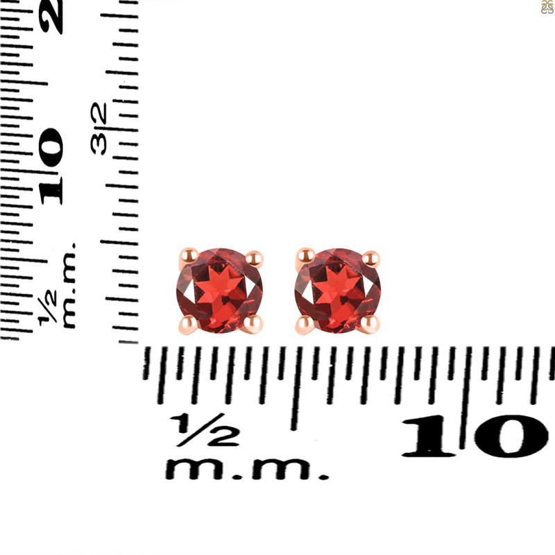 Garnet Stud Earring GAR-RDE-1321.