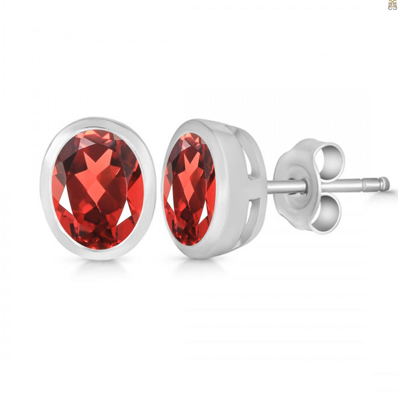 Garnet Stud Earring GAR-RDE-1376.