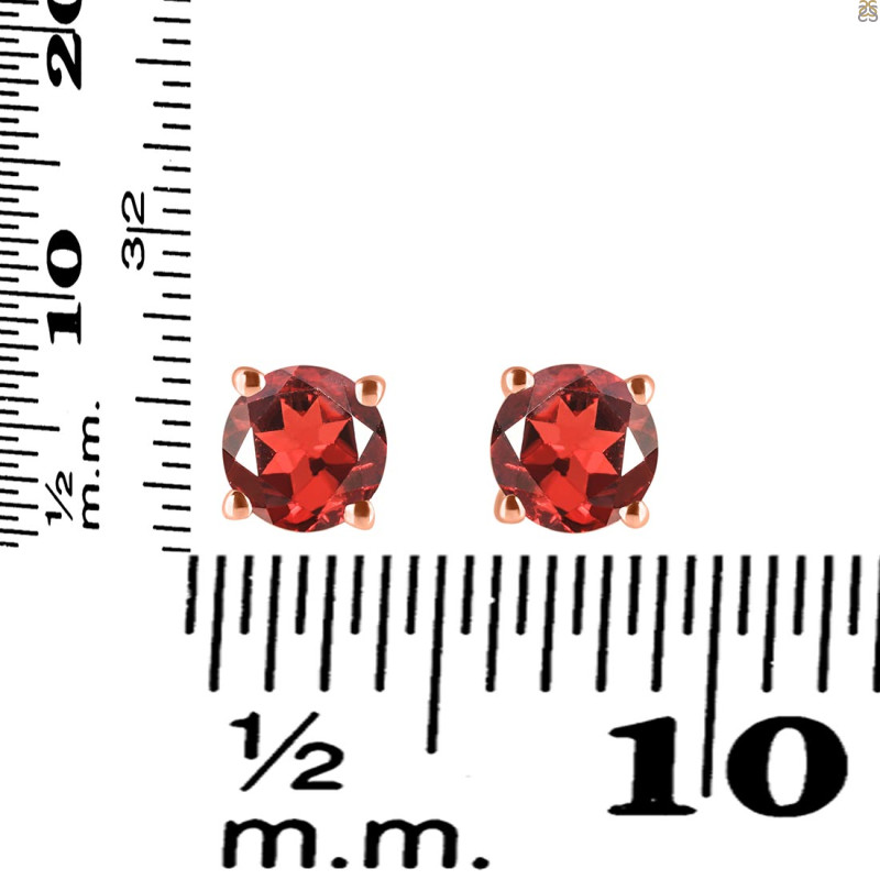 Garnet Stud Earring GAR-RDE-1435.
