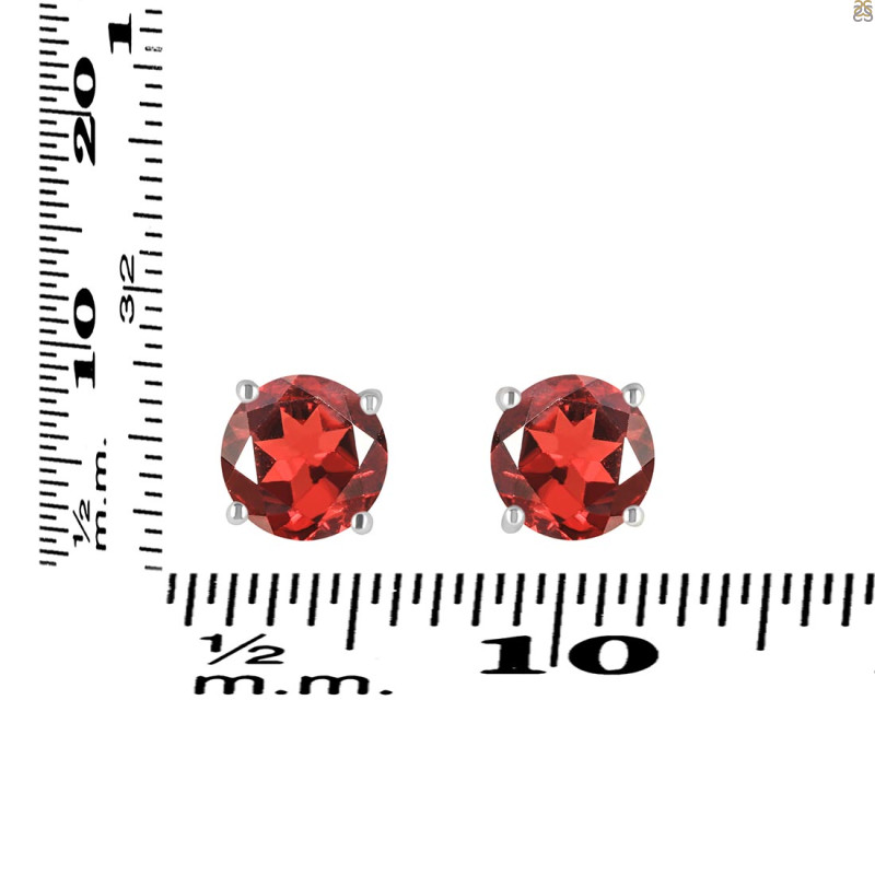 Garnet Stud Earring GAR-RDE-1436.