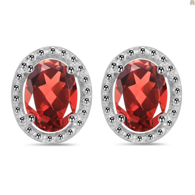 Garnet Stud Earring GAR-RDE-34.