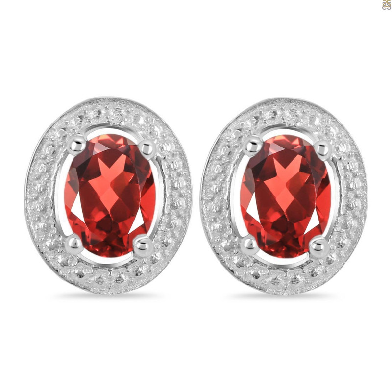 Garnet Stud Earring GAR-RDE-35.