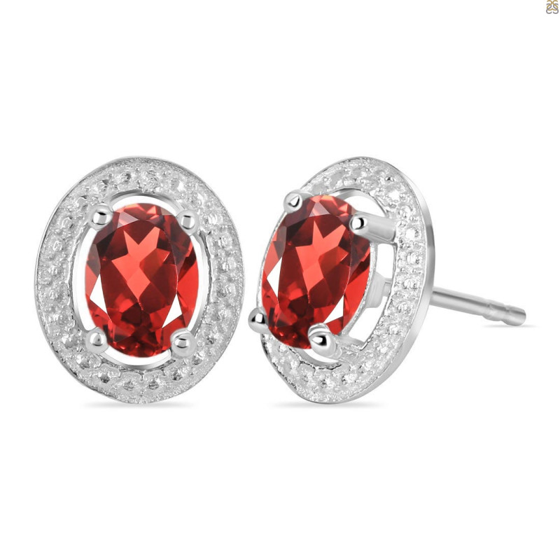 Garnet Stud Earring GAR-RDE-35.