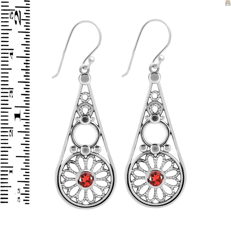 Garnet Earring GAR-RDE-572.