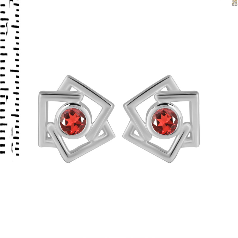 Garnet Stud Earring GAR-RDE-627.