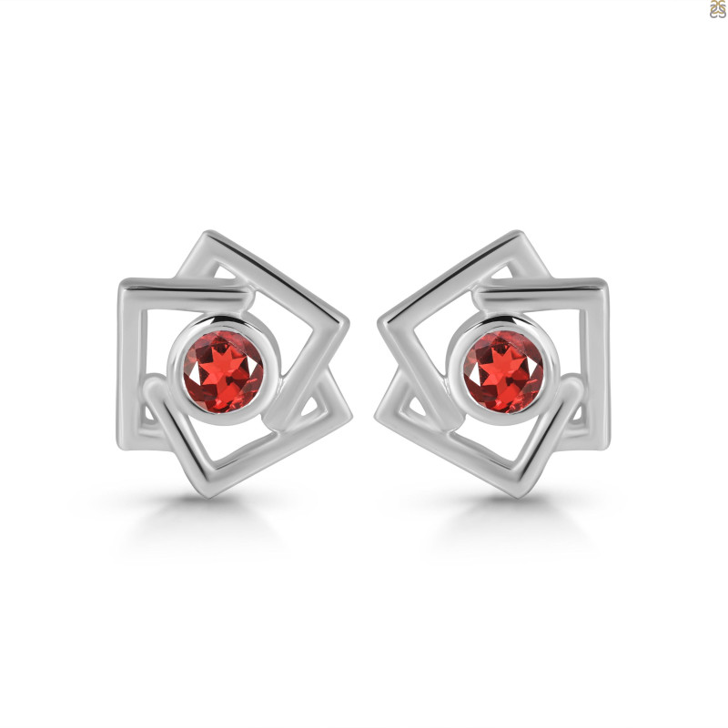 Garnet Stud Earring GAR-RDE-627.