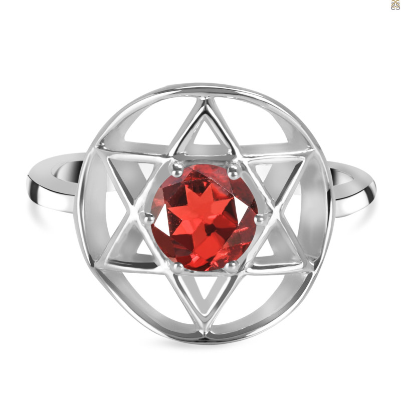 Garnet Pentacle Ring GAR-RDR-2137.
