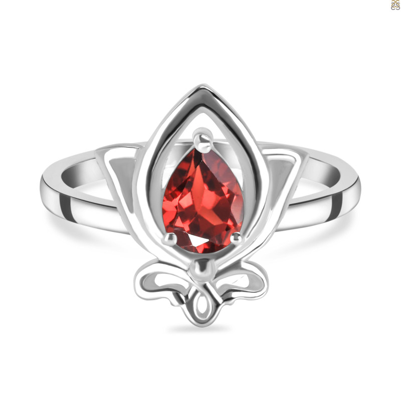 Garnet Lotus Ring GAR-RDR-2157.