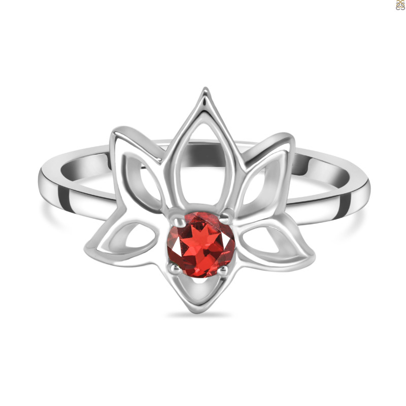 Garnet Lotus Ring GAR-RDR-2168.