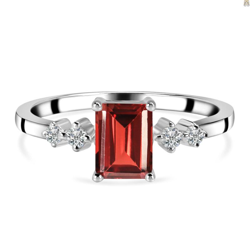Garnet & White Topaz Ring GAR-RDR-2187.