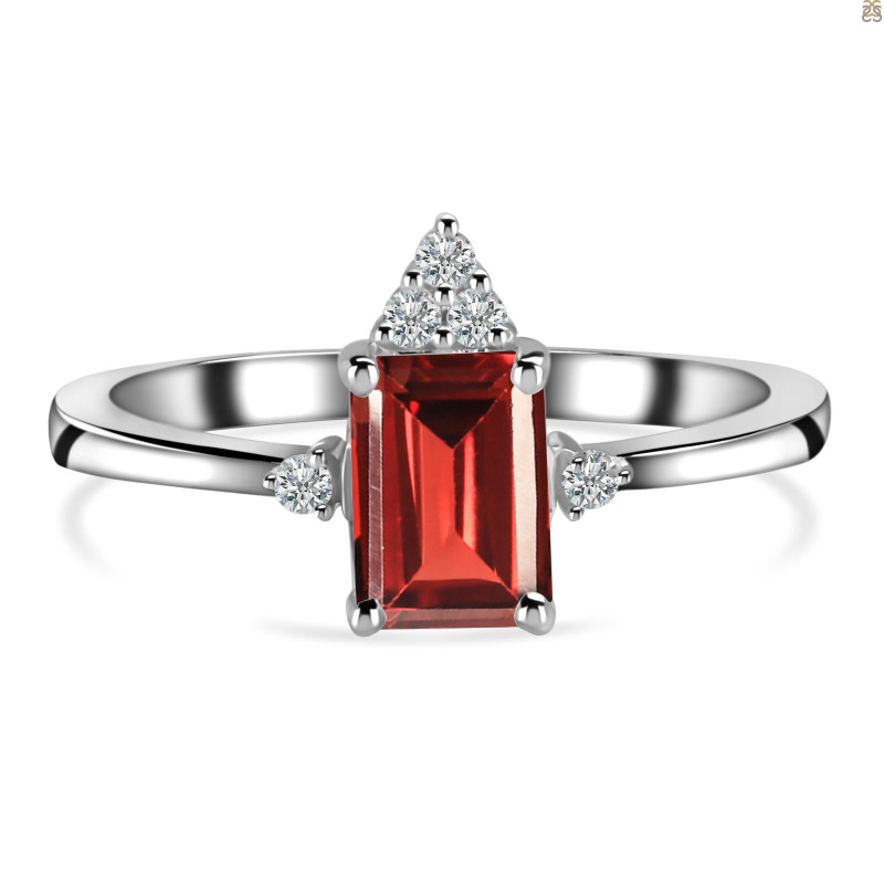 Garnet & White Topaz Ring GAR-RDR-2194.