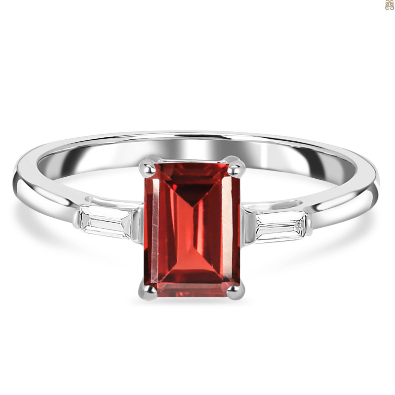 Garnet & White Topaz Ring GAR-RDR-2251.