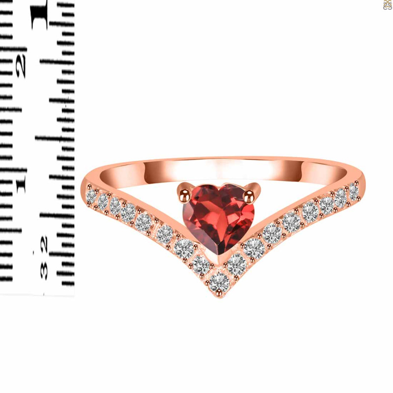 Garnet & White Topaz Ring GAR-RDR-2749.