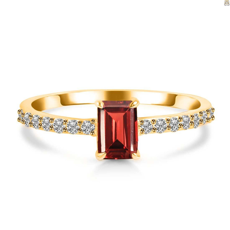 Garnet & White Topaz Ring GAR-RDR-3118.