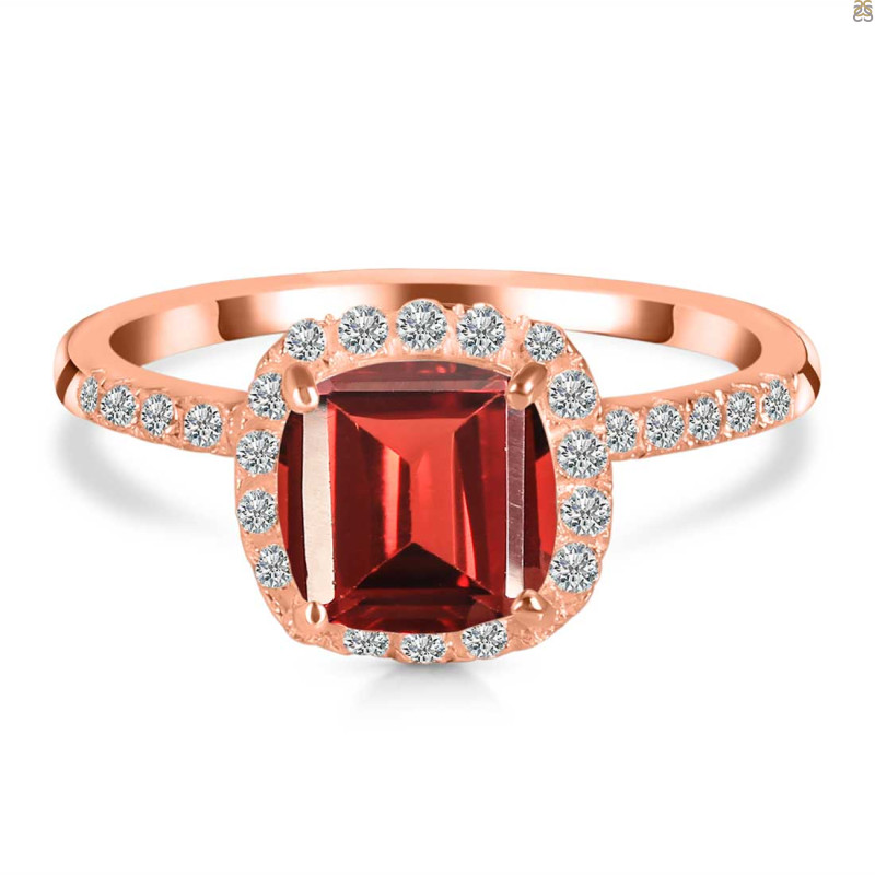 Garnet & White Topaz Ring GAR-RDR-3119.