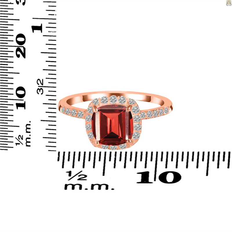 Garnet & White Topaz Ring GAR-RDR-3119.
