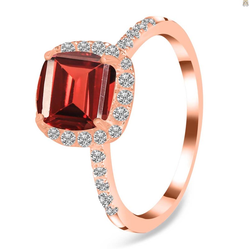 Garnet & White Topaz Ring GAR-RDR-3119.