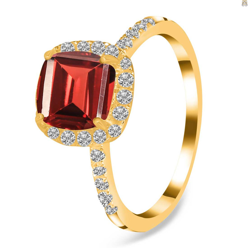 Garnet & White Topaz Ring GAR-RDR-3119.