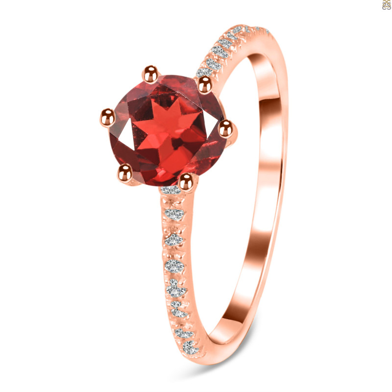 Garnet & White Topaz Ring GAR-RDR-3140.
